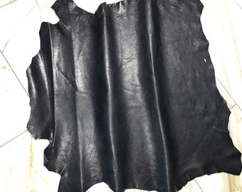 LEATHER TIP E70784-AC, leather residues, 1 dermis, anthracite black nappa