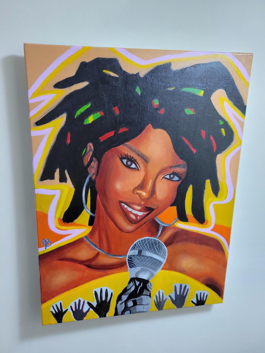 Lauryn Hill Portrait Painting | Hip-hop Acrylic Art | Celebrity ...