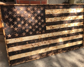 Custom Wood American Flag Sign