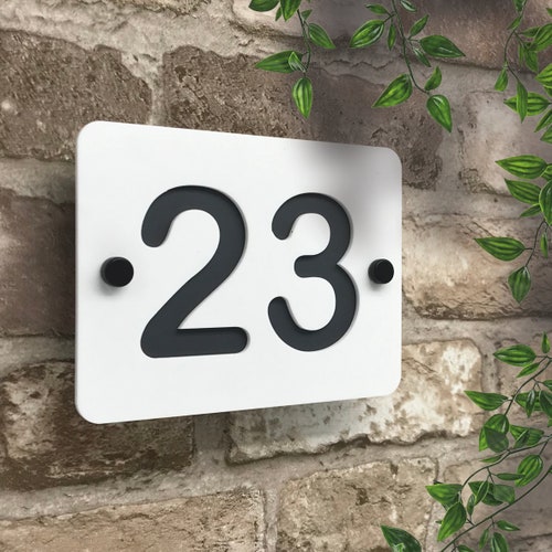 Contemporary House Sign House Number. Etsy UK