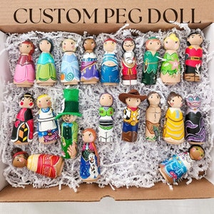 Personalized Wooden Doll-Customized Peg Doll-Wedding Peg Dolls-Cake Topper Dolls-Hand Painted Heirlooms-Unique Gift Ideas-Create Your Own