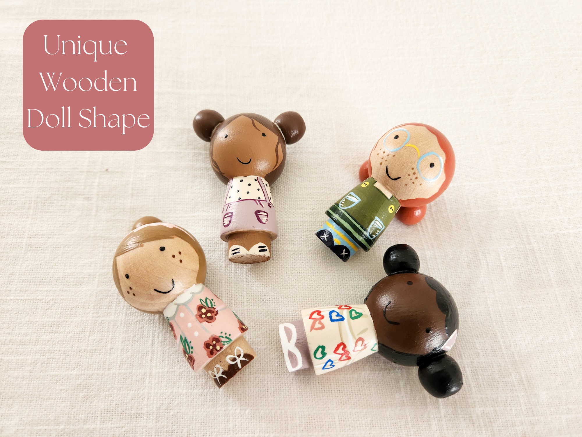 Wooden Peg Dolls DIY Inspired by Little House on the Prairie