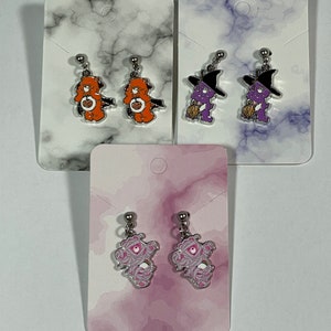 Care Bears Metal Halloween Earrings