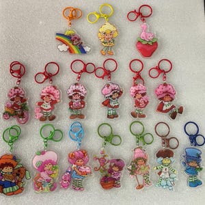 Strawberry Shortcake Vintage Style Acrylic Keychain