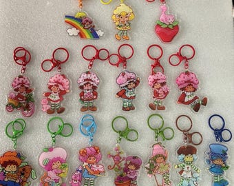 Strawberry Shortcake Vintage Style Acrylic Keychain