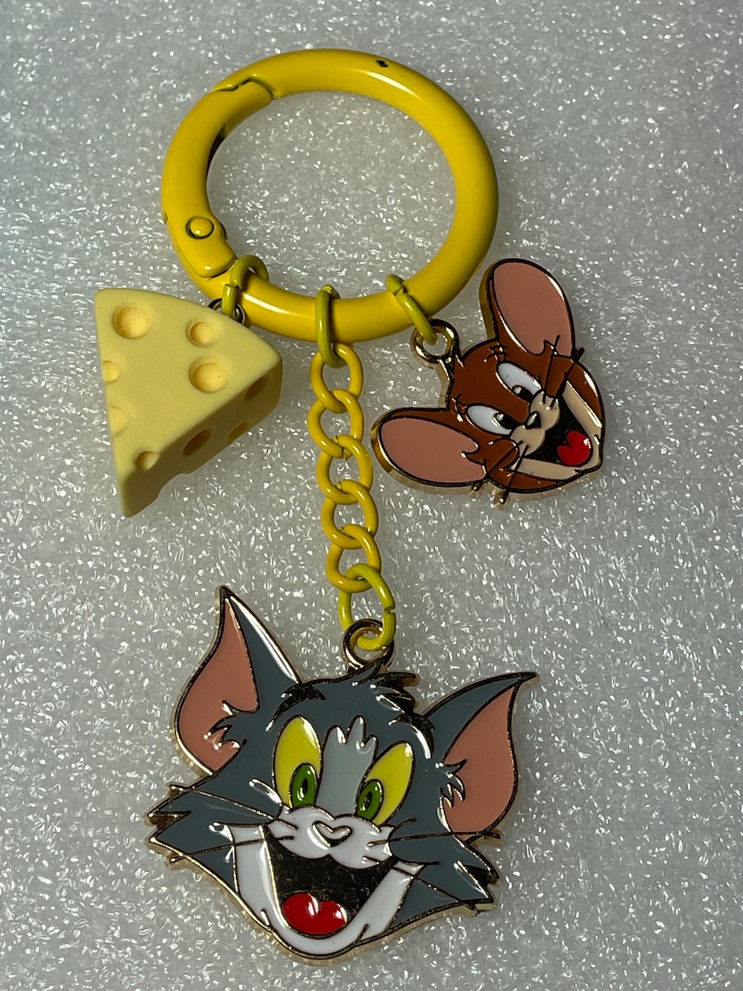 Jerry Keychain Tom and Jerry Metal Purse Charm Clip Keychain - Etsy