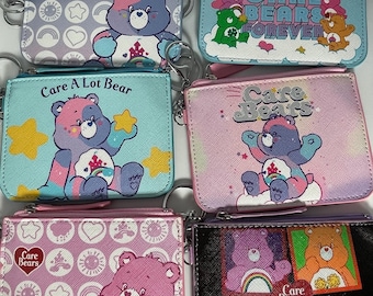 Care Bears ID Holder Coin Purse Keychain Clip