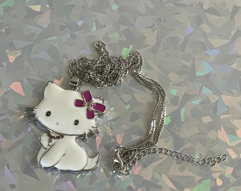 Sanrio Cartoon Figure Hello Kitty Beads Bracelet Jewelry Hello Kitty Enamel  Nameplate Charms Bracelet Couple DIY Jewelry