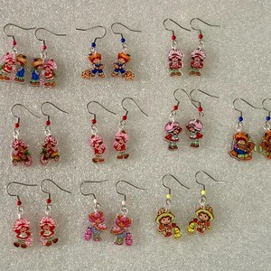 Strawberry Shortcake Vintage style Acrylic Dangle Earrings