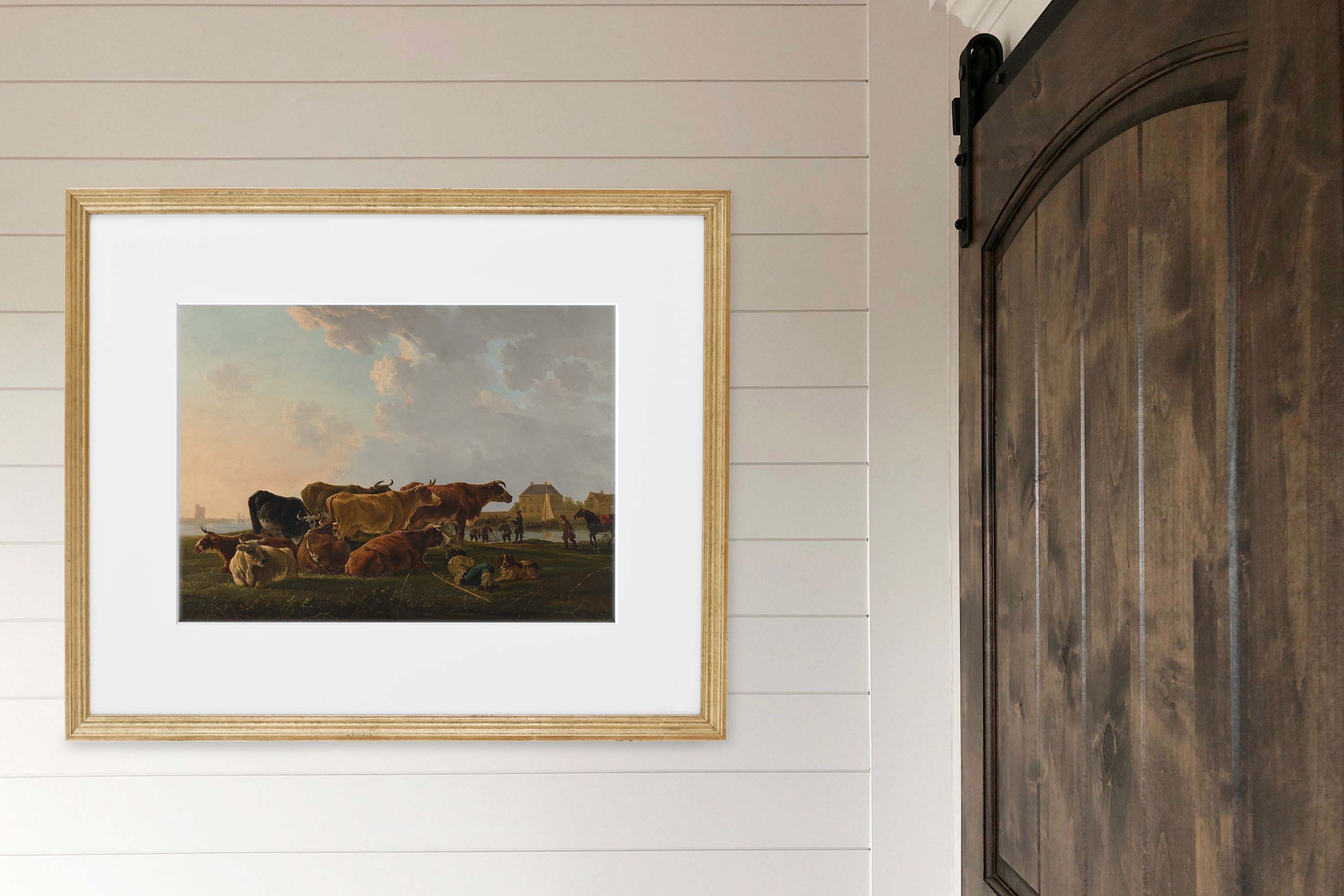 Vintage Cattle Print Farmhouse Cattle Wall Decor English Countryside