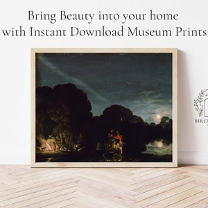 Holy Family Print | Flight From Egypt | Digital Download | Catholic Wall Art | Biblical Home Decor | Bible Story Art |