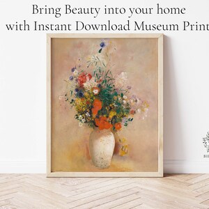 Antique Botanical Wall Art | Floral Oil Painting | Digital Printable