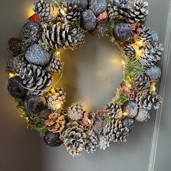 Christmas wreath/ Advent wreath/ Christmas centerpiece/ Christmas decoration for door/