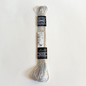 Cosmo Embroidery Floss and The Stitchery threads packs, includes 12 skeins Silver Floss