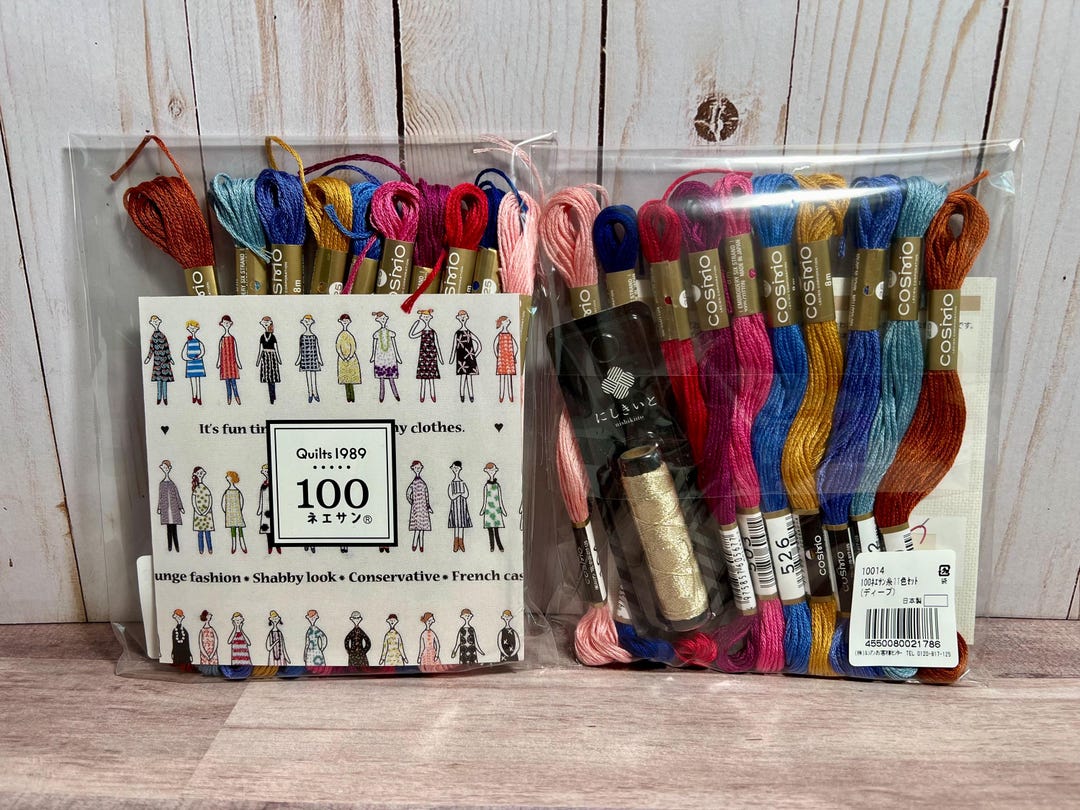 Lecien 100 Ladies Embroidery Thread 11-color Sets Gift for Her Gift for ...
