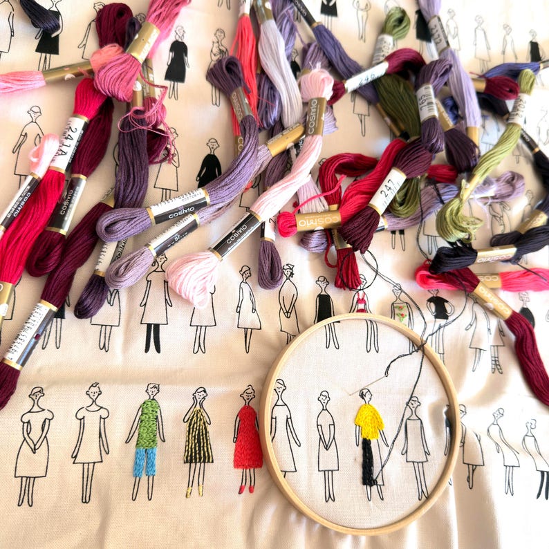 Cosmo Embroidery Floss and The Stitchery threads packs, includes 12 skeins image 19