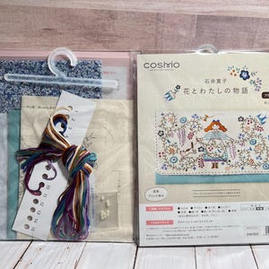 COSMO Minha História Com Kit de Bordado Floral Bolsa com Aba carteira