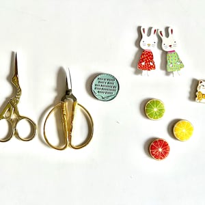 Kit de tijeras, tijeras cortantes e imán para bordar