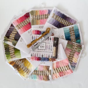 Cosmo Embroidery Floss and The Stitchery threads packs, includes 12 skeins image 2