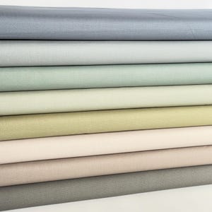 Tilda POPPY SEED Basics: Charcoal 130182, Mouse 130174, Putty 130173, Olive 130177, Mist 130179, Duckegg 130178, S Blue 130181, Slate 130180