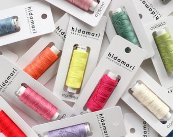 NEW COLORS Cosmo / Hidamari Thread – 30m Roll, 60 Color Collection, Cotton, made in Japan
