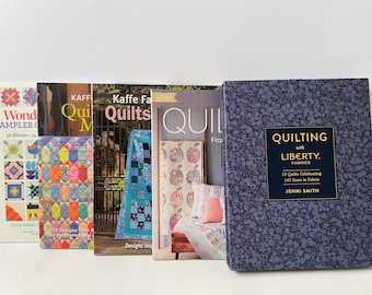 Kaffe Fassett's quilting book, Wonderful Curves quilting book, Quilting with Liberty fabric book