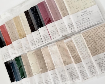 COSMO Hidamari Cotton & Linen Sashiko Pre-Printed Fabric
