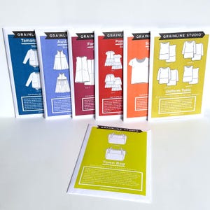 Grainline Studio Sewing Paper Patterns, Jacket, Tunic, Dress, Top, Town Bag and Notion kit