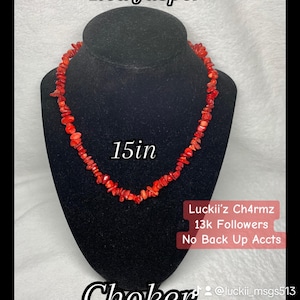 Red Jasper Necklace or Choker