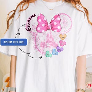 Custom Disney Grandma Shirt, Minnie Grandma With Kids Names Tee, Disney Family Tee, Gift for Mama, Disney Grandma Gift For Mother&#39;s Day 2025