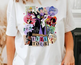 Disney Villains Shirt, Bad Witches Club T-Shirt, Villains Evil Tour Disney Shirt, Disney Evil Queens Tee, Disney Villains Characters Shirt