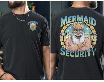Mermaid Security Shirt, The Little Mermaid King Triton Est Year New Dad Tee Father's Day Gift, Gift For Dad, Disney Trip Outfits