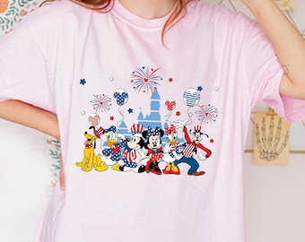 Mickey & Friends 4th of July Shirt, Disney Family Shirt, Disney Trip Shirt, Disney 4th of July Shirt, 4th of July Mickey and Friends