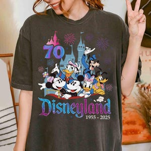 Disneyland 70th Anniversary 1955-2025 Shirt, 70 years of magic shirt, Disneyland family vacation 2025 shirt, Platinum celebration Tee