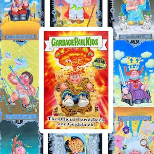 Garbage Pail Kids Tarot Deck Oracle Card Divination Tool, Beginner Rider Waite Tarot Guidebook, Vintage Occult Retro Art 80s Lover Nostalgia