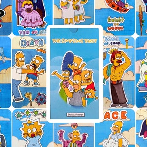 Jeu de tarot des Simpsons, carte de tarot Rider Waite avec guide pour débutant, carte occulte vintage outil divinatoire indépendant, fan de télévision rétro des années 90