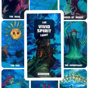 Vivid Spirit Tarot Deck Unieke Oracle-waarzeggerij, occulte kaarten Waite-tarot voor beginners met gids. Bovennatuurlijke hekskunst