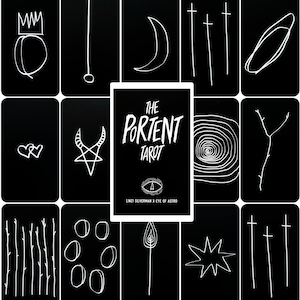 Jeu de tarots The Présage, outil divinatoire unique de cartes occultes minimalistes, jeu de tarots Rider Waite avec guide pour débutants, oeuvre d'art simple