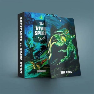 Vivid Spirit Tarot Deck Unique Oracle Divination Tool, Occult Cards Beginner Rider Waite Tarot With Guidebook. Witch Supernatural Art