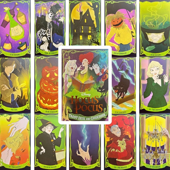 Hocus Pocus Tarot Card Oracle Vintage Divination Tool, Halloween