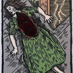 May include: A tarot card illustration depicting a woman lying on her back with her torso cut open, revealing her internal organs. The card is titled "The Empress" and has the text "Let the world see where I have been."