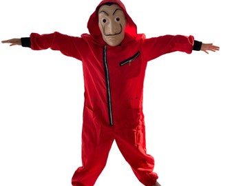 Casa de Papel Kids Costume d'Halloween déguisement braquage d’argent .