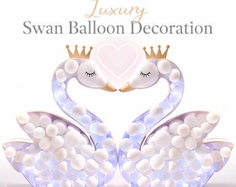 Globos de decoración de cisne para bebé, cumpleaños, kit de cisne DIY con fiesta de cumpleaños y baby shower DIY.