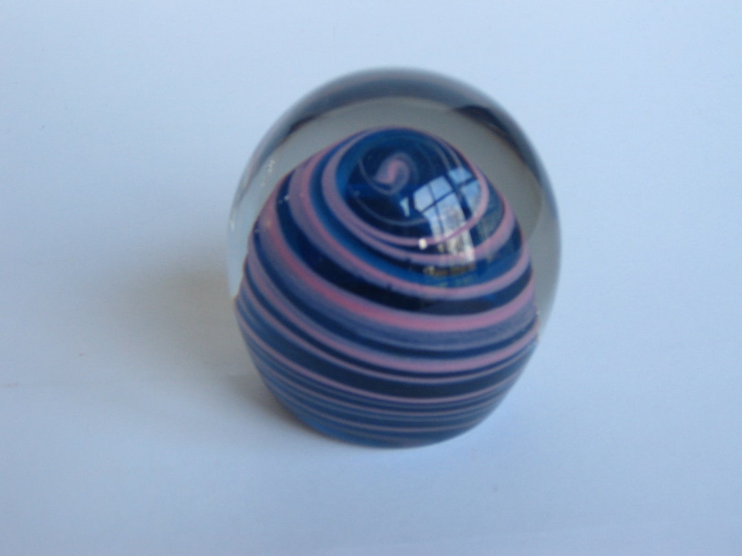 Mdina Egg Shaped Glass Paperweight Etsy