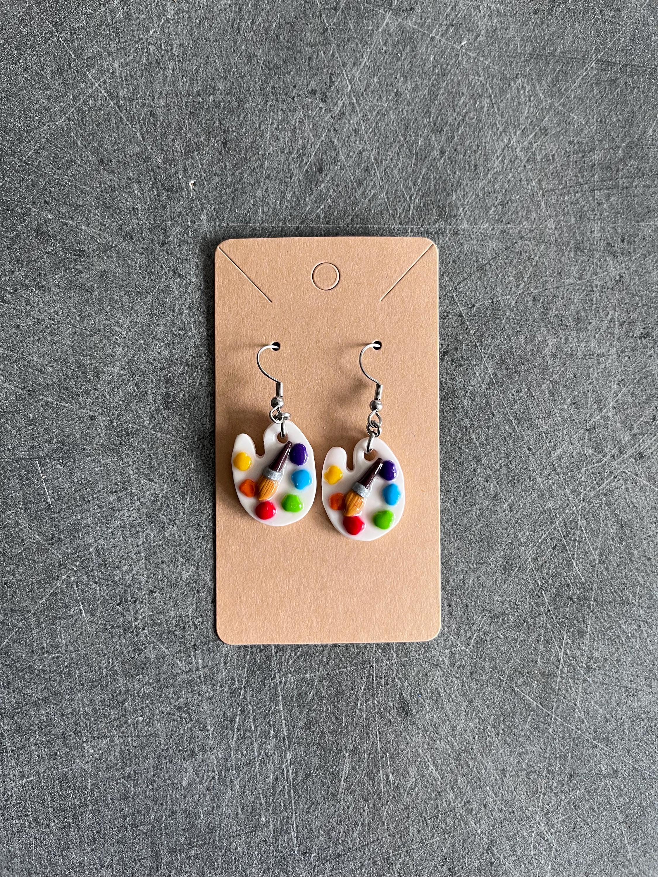 Boucles D'oreilles Vintage à Clips - En Plastique, Occasion, Style Rétro