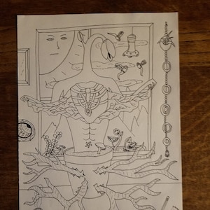 Cartoon Surrealist Coloring Pages