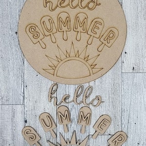 Hello Summer Paint Kit | DIY | Paint Kits |Do It Yourself | Summer Activities | Wood Sign | Kids Activities | Children&#39;s Gifts