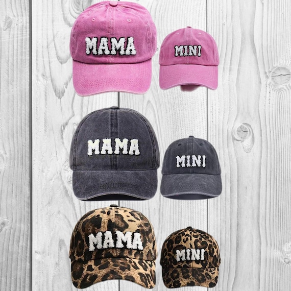 Mommy and Me Matching Baseball Hats Set Mama Mini Amazon.com: Mama and Mini Hats, Mommy and Me Hat, Mom and  main image 4