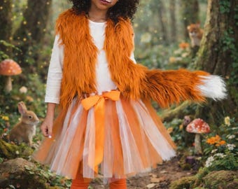 RESTOCKED! Girls/Toddler Fuzzy Fox Costume - 4 Piece Set