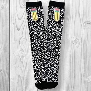 Composition Notebook Knee High Socks, Girls, Toddler, 1st Day Of School, Back To School